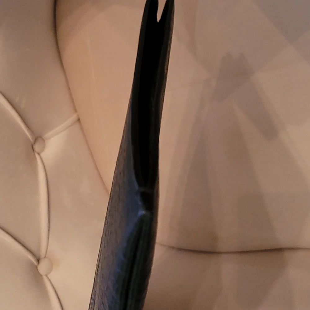 YSL Black on Black Leather Laptop Document case